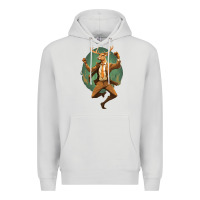 Dove Grey happy deer Premium Hoodie - Unal Design