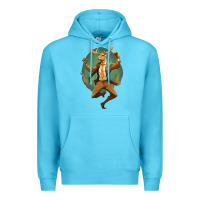 Ocean Blue happy deer Premium Hoodie - Unal Design