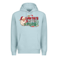 Blue Mist Santa's Favorite Nurse Premium Hoodie - MaliasSmallBusiness