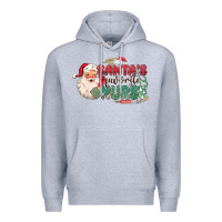 Heather Grey Santa's Favorite Nurse Premium Hoodie - MaliasSmallBusiness