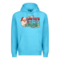 Ocean Blue Santa's Favorite Nurse Premium Hoodie - MaliasSmallBusiness