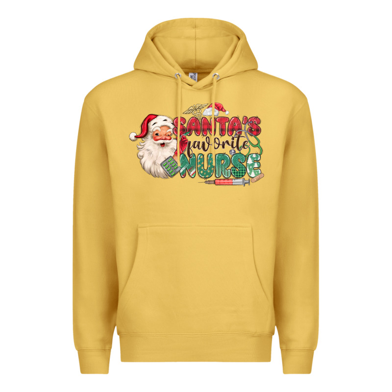 Santa's Favorite Nurse Premium Hoodie by MaliasSmallBusiness | Teevron