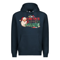 Navy Santa's Favorite Nurse Premium Hoodie - MaliasSmallBusiness