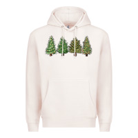 Pale Pink christmas trees Premium Hoodie - MaliasSmallBusiness