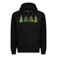 Black christmas trees Premium Hoodie - MaliasSmallBusiness