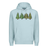 Blue Mist christmas trees Premium Hoodie - MaliasSmallBusiness