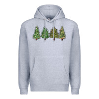 Heather Grey christmas trees Premium Hoodie - MaliasSmallBusiness