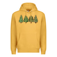 Mustard christmas trees Premium Hoodie - MaliasSmallBusiness