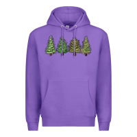 Purple christmas trees Premium Hoodie - MaliasSmallBusiness