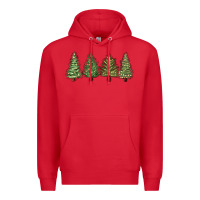 Red christmas trees Premium Hoodie - MaliasSmallBusiness