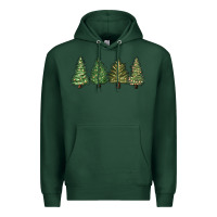Sports Green christmas trees Premium Hoodie - MaliasSmallBusiness