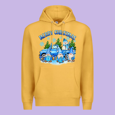 Premium Hoodie merry christmas snowman gnomes truck