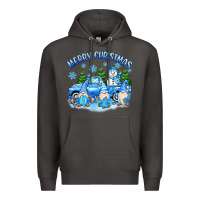 Smoke merry christmas snowman gnomes truck Premium Hoodie - MaliasSmallBusiness