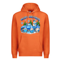 Merry Christmas Snowman Gnomes Truck Premium Hoodie | Teevron
