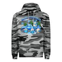 Slate Camo merry christmas snowman gnomes truck Premium Hoodie - MaliasSmallBusiness