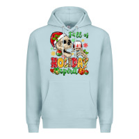 Blue Mist full of holiday spirit Premium Hoodie - MaliasSmallBusiness