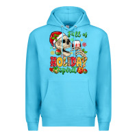 Ocean Blue full of holiday spirit Premium Hoodie - MaliasSmallBusiness