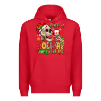 Red full of holiday spirit Premium Hoodie - MaliasSmallBusiness