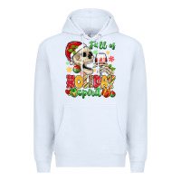 White full of holiday spirit Premium Hoodie - MaliasSmallBusiness
