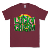 Burgundy St Patricks Lucky Charm Classic Tee - FaDigitalArtStudio