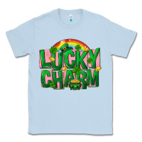 Dusty Blue St Patricks Lucky Charm Classic Tee - FaDigitalArtStudio