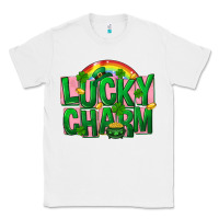 White St Patricks Lucky Charm Classic Tee - FaDigitalArtStudio