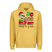 Antique Gold ho ho holy shit what a year Premium Hoodie - MaliasSmallBusiness