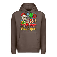 Coffee ho ho holy shit what a year Premium Hoodie - MaliasSmallBusiness