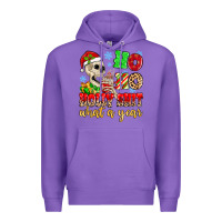 Purple ho ho holy shit what a year Premium Hoodie - MaliasSmallBusiness
