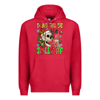 Cardinal dead inside but jolly af Premium Hoodie - MaliasSmallBusiness