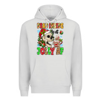 Dove Grey dead inside but jolly af Premium Hoodie - MaliasSmallBusiness