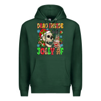 Sports Green dead inside but jolly af Premium Hoodie - MaliasSmallBusiness