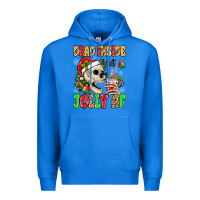 True Royal dead inside but jolly af Premium Hoodie - MaliasSmallBusiness