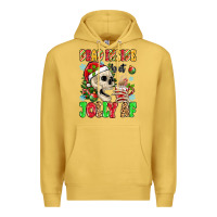 Antique Gold dead inside but jolly af Premium Hoodie - MaliasSmallBusiness
