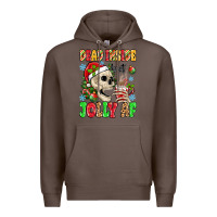Coffee dead inside but jolly af Premium Hoodie - MaliasSmallBusiness