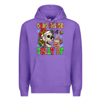 Purple dead inside but jolly af Premium Hoodie - MaliasSmallBusiness