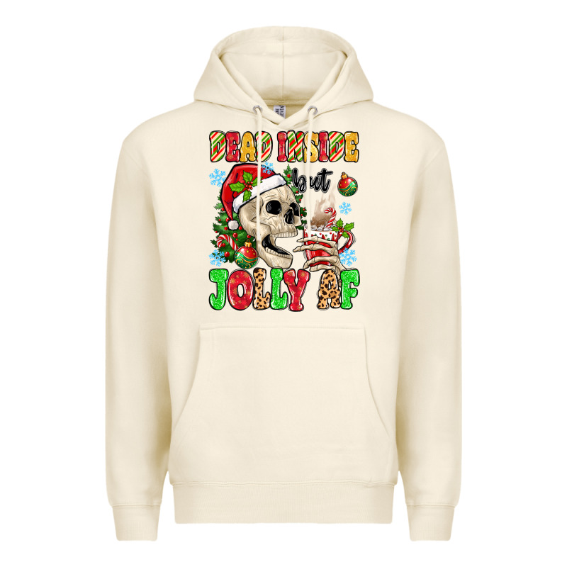 Dead Inside But Jolly Af Premium Hoodie by MaliasSmallBusiness | Teevron