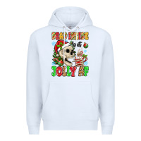 White dead inside but jolly af Premium Hoodie - MaliasSmallBusiness