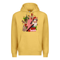 Antique Gold christmas season lightning bolt Premium Hoodie - MaliasSmallBusiness