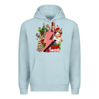 Blue Mist christmas season lightning bolt Premium Hoodie - MaliasSmallBusiness