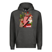 Charcoal Heather christmas season lightning bolt Premium Hoodie - MaliasSmallBusiness