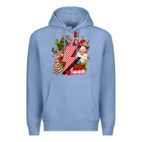 Colony Blue christmas season lightning bolt Premium Hoodie - MaliasSmallBusiness