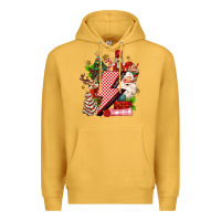Mustard christmas season lightning bolt Premium Hoodie - MaliasSmallBusiness