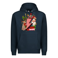 Navy christmas season lightning bolt Premium Hoodie - MaliasSmallBusiness