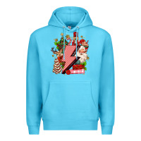 Ocean Blue christmas season lightning bolt Premium Hoodie - MaliasSmallBusiness