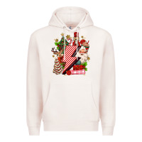 Pale Pink christmas season lightning bolt Premium Hoodie - MaliasSmallBusiness