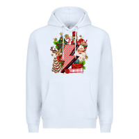 White christmas season lightning bolt Premium Hoodie - MaliasSmallBusiness