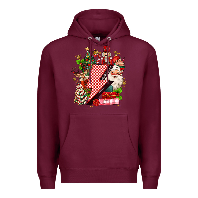 Christmas Season Lightning Bolt Premium Hoodie by MaliasSmallBusiness | Teevron