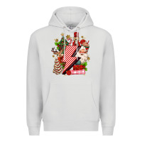 Dove Grey christmas season lightning bolt Premium Hoodie - MaliasSmallBusiness