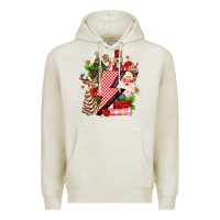 Oatmeal Heather christmas season lightning bolt Premium Hoodie - MaliasSmallBusiness